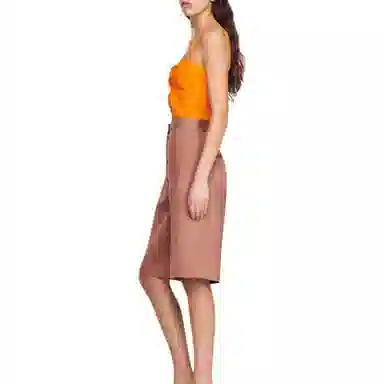 Sandro Dopamine Bow Knit Tank Orange