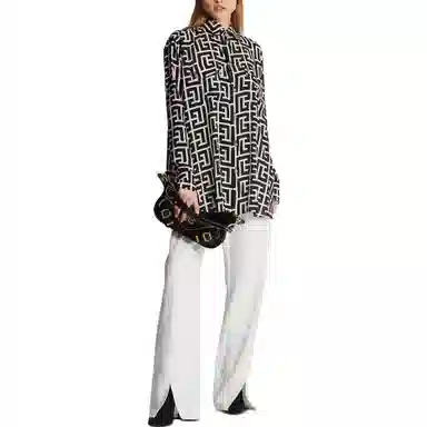 BALMAIN Monogrammed Flowing Shirt