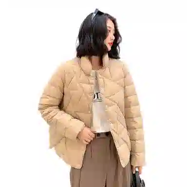 鸭鸭 通勤立领纯色短款长袖羽绒服 女款