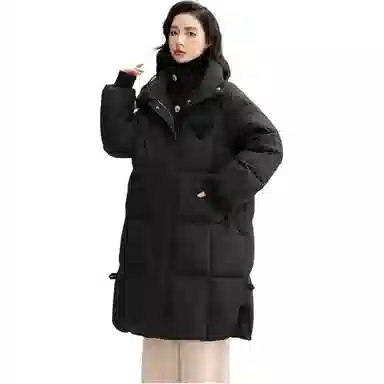 鸭鸭 纯色立领加厚休闲长袖羽绒服 女款