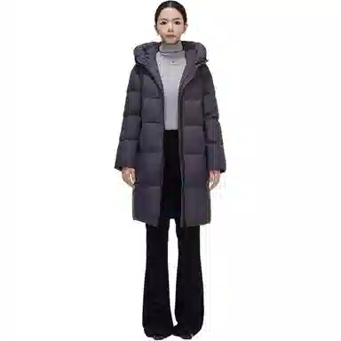 羽物 鸭绒泡芙感加厚保暖五格羽绒服 女款