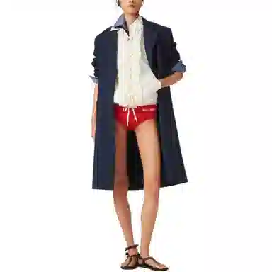 MIU MIU Washed slubbed canvas blouson jacket