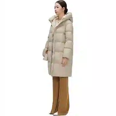 羽物 鸭绒泡芙感加厚保暖五格羽绒服 女款