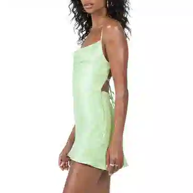 PRINCESS POLLY CELENA MINI DRESS GREEN GREEN