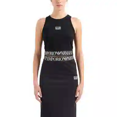 Emporio Armani EA7 Black Crop Tank