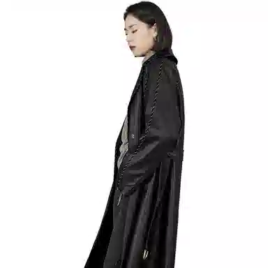 美洋 休闲撞色线条风衣 女款