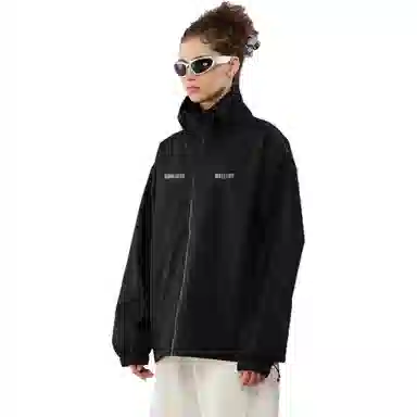 SIMPLE RIMLESS Coach Jacket Navy