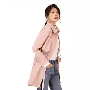 恒源祥 休闲中长款收腰风衣 女款