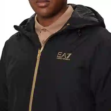 Emporio Armani EA7 Black Hoodie Jacket