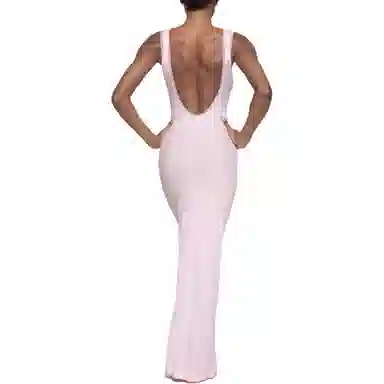 SKIMS Soft Lounge Lace Scoop Neck Dress Cherry Blossom