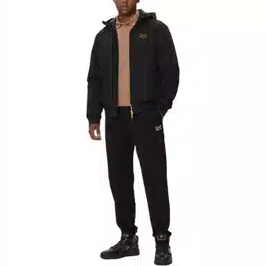 Emporio Armani EA7 Black Hoodie Jacket