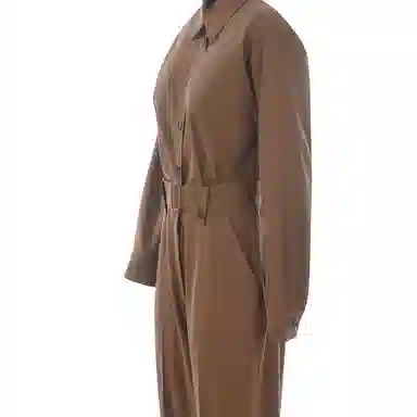 MaxMara Waist-Cinched Jumpsuit Camel