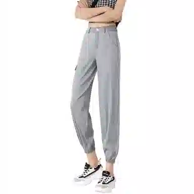 恒源祥 高腰束脚九分哈伦休闲裤 女款