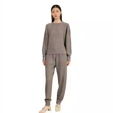 恒源祥 纯色圆领毛衣 女款 灰色