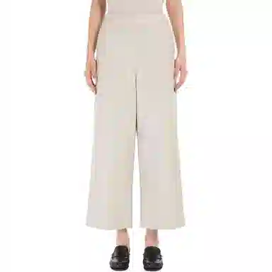 MaxMara Luciana Coated Fabric Trousers White