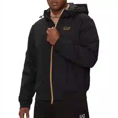Emporio Armani EA7 Black Hoodie Jacket