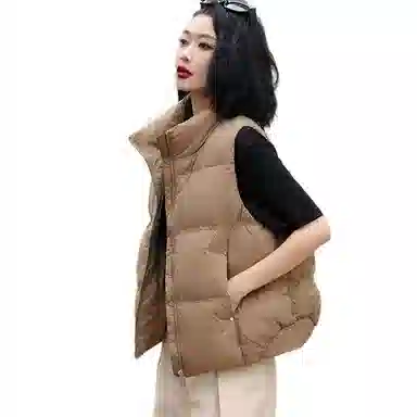 鸭鸭 百搭休闲纯色立领立领短款羽绒服 女款