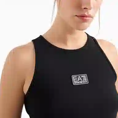 Emporio Armani EA7 Black Crop Tank
