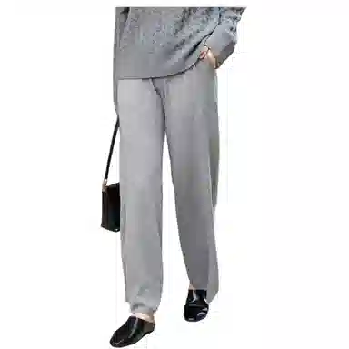 恒源祥 阔腿裤松紧高腰纯色休闲裤 女款