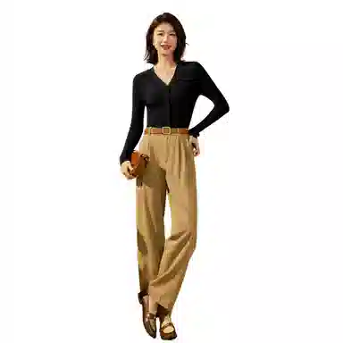 恒源祥 纯色休闲长袖针织衫 女款