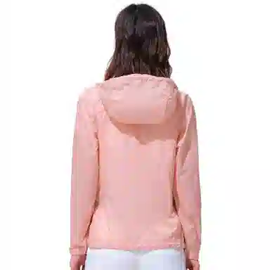 探路者 纯色连帽长袖休闲防晒服 女款 城市粉
