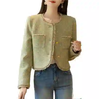 【dme】 休闲小香风截短外套 女款 浅水绿