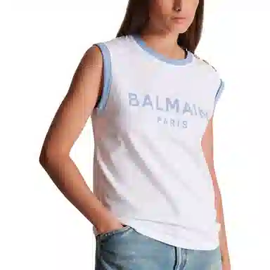 BALMAIN 3-Button Tank Top