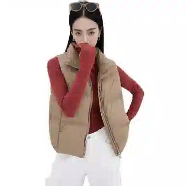 鸭鸭 百搭休闲纯色立领立领短款羽绒服 女款