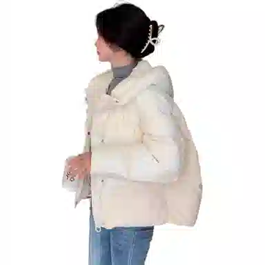 鸭鸭 短款加厚连帽羽绒服 女款