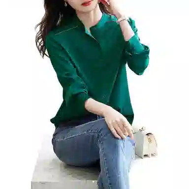 【dme】 休闲简约长袖衬衫 女款