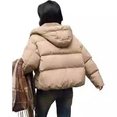 鸭鸭 短款加厚连帽羽绒服 女款