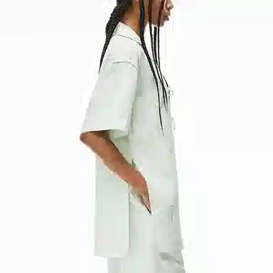 Alexander Wang Jacquard Collar Short Sleeve Shirt