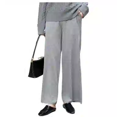 恒源祥 阔腿裤松紧高腰纯色休闲裤 女款