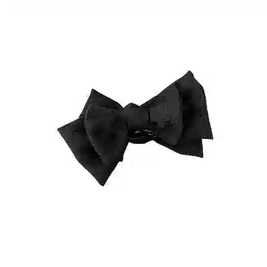 水中玉 格雷系灰色双面高马尾蝴蝶结发卡气质丸子头抓夹盘发鲨鱼夹子头饰 布艺 发夹 女款