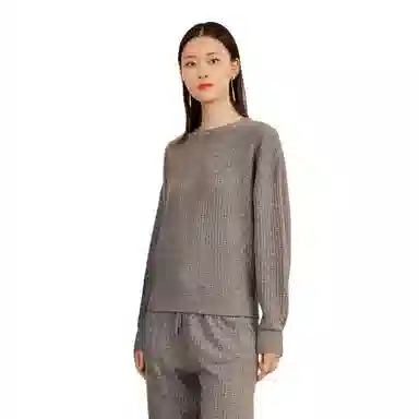 恒源祥 纯色圆领毛衣 女款 灰色