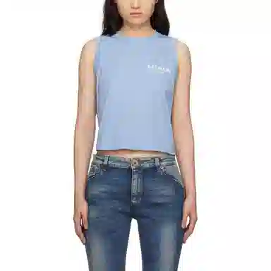 Balmain Sleeveless Tank Blue