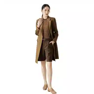 恒源祥 英伦风双排扣长袖西装 女款