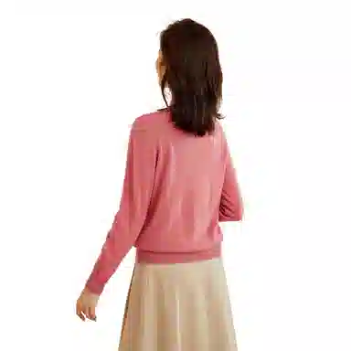 恒源祥 纯色半高领针织套头毛衣 女款