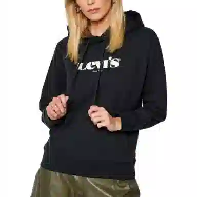 Levis Logo Hoodie Black