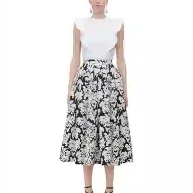 Alexander McQueen Frill Detail Sleeveless Top In Optic White T