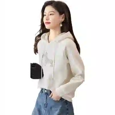 【dme】 宽松套头休闲长袖卫衣 女款