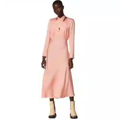 Sandro Cross Tie Dress Pink