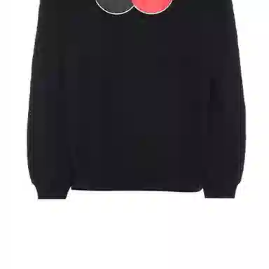 Balenciaga Printed Oversized Hoodie Black