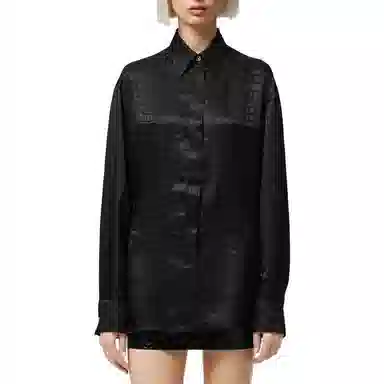 VERSACE CROC-DEVOR SILK BLEND SHIRT