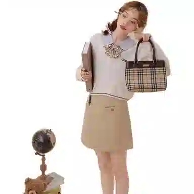 花栗鼠小姐 套头长袖针织衫 女款