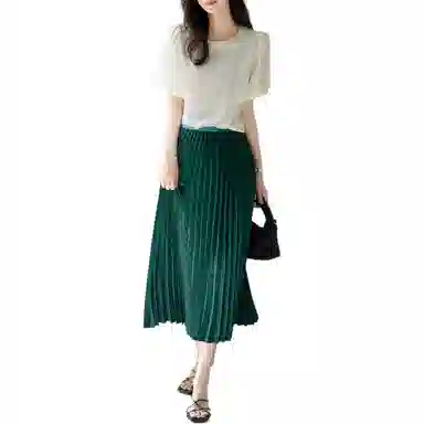 【dme】 纯色圆领短袖衬衫 女款 米白