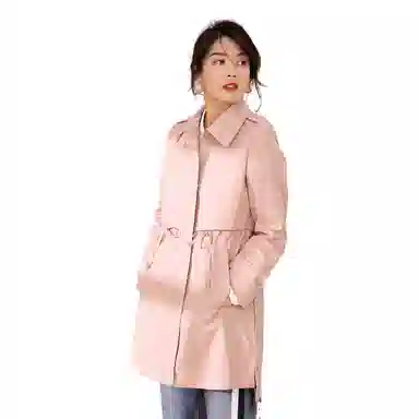 恒源祥 休闲中长款收腰风衣 女款