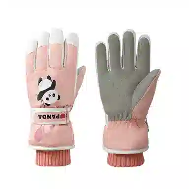 俞兆林 冬季加绒加厚保暖中大童可爱户外玩雪防风防寒防泼水 聚酯纤维 手套 儿童款
