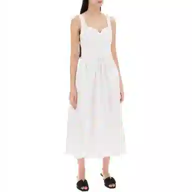 Alexander McQueen Midi Poplin Dress In