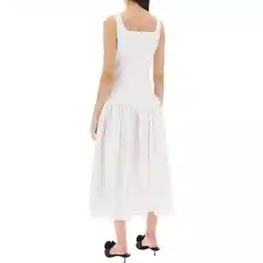 Alexander McQueen Midi Poplin Dress In